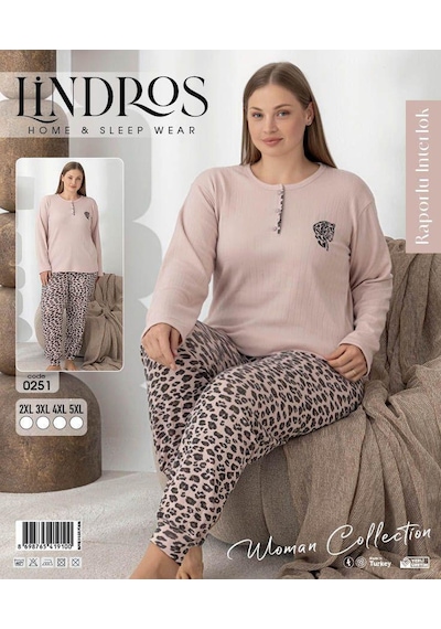 Boyraz Lindros Kadın Pamuk'lu Düğme Yaka Raporlu İnterlok Kışlık Battal Pijama Takımı 0251 - 1 Adet Bej Boyraz Lindros Kadın Pamuk'lu Düğme Yaka Raporlu İnterlok Kışlık Battal Pijama Takımı 0251 - 1 Adet Bej