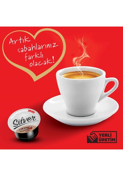 Espressomm® Tchibo Cafissimo Makineleri İle Uyumlu Silver Kapsül Kahve 10'lu