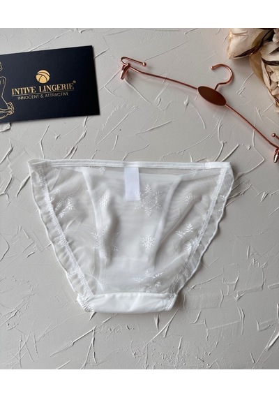 Lucia Japon Style Arkası Tül Saten Kurdele Detaylı Cheeky Külot/s Ekru