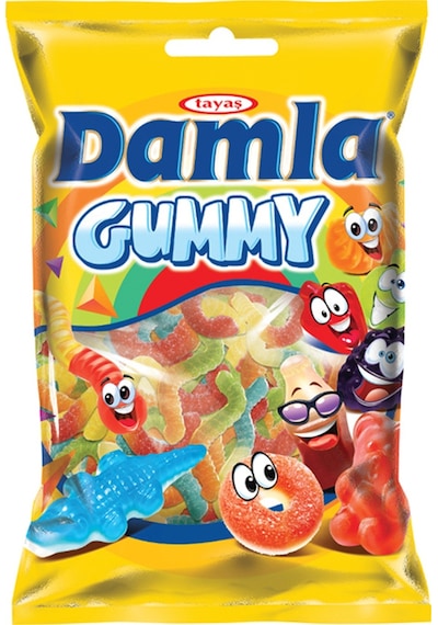 Tayaş Damla Gummy Worms Sour  Jel Şeker 1 KG