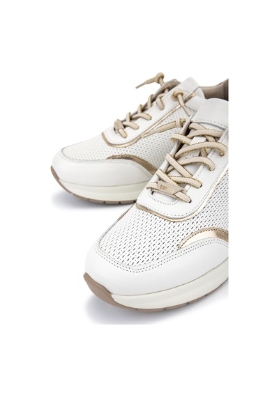 Tamer Tanca Kadın Hakiki Deri Beyaz Sneakers & Spor Ayakkabı 298 7100 Bn Ayk Y26 Beyaz/gold