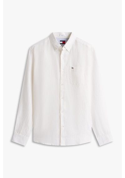 Tommy Hilfiger Tjm Erkek Regular Ekru Keten Gömlek-15173 Tommy Hilfiger Tjm Erkek Regular Ekru Keten Gömlek-15173