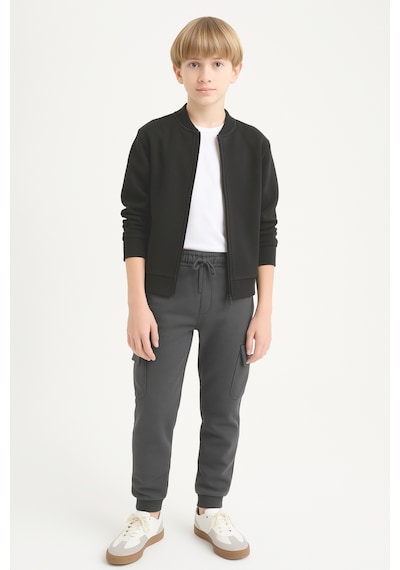 Ahengim Erkek Çocuk Basic Kargo Cepli Jogger Paça Okul Eşofman Altı Ak2322-1 Füme