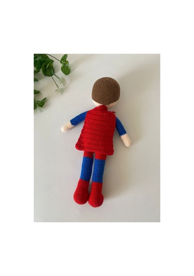 Adenya Sepeti El Örgüsü Superman Figürlü Amigurumi Bebek Sepeti Çok Renkli