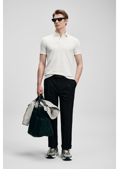 Lufian Jaxon Erkek Polo Yaka T-shirt 111040241 Beyaz