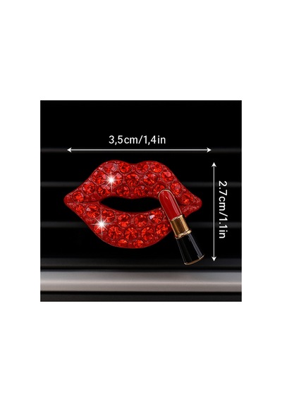 Kırmızı Dudak Ve Ruj Araba Klima Süsü Glamlips Lüks Araç Klipsi Süslemeleri Araç Içi Araç Aksesuar