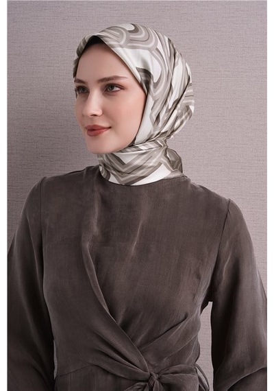 Armine İpek Eşarp 2027 Kış - 9614-85 Ekru Twill