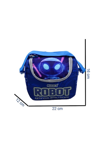 Muggle Robot Tek Bölmeli Termoslu Beslenme Çantası Mu-5905 Mavi