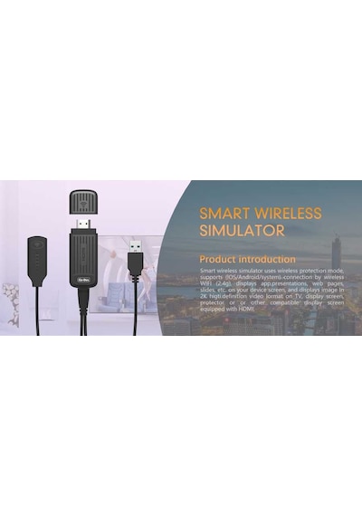 Go Des GD-DM566 Kablosuz HDMI Görüntü Aktarıcı Wireless 2.4Ghz W-Fi Bağlantı - Siyah ZORE-258831