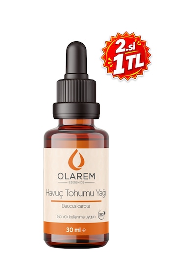 Olarem Essence Havuç Tohumu Yağı Daucus Carota Soğuk Sıkım Sabit Yağ 30 Ml Damlalıklı Cam Şişe