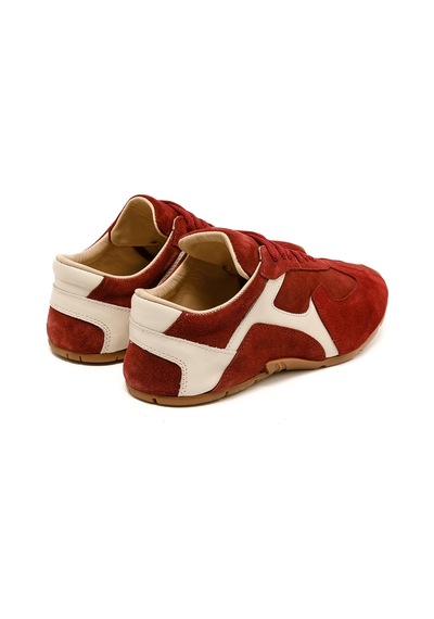 Sneaker Günlük Kadın Rc-25y-187-mıu1005 John May Bordo Süet-bej Cilt Bordo Süet-bej Cilt Bordo - Bej
