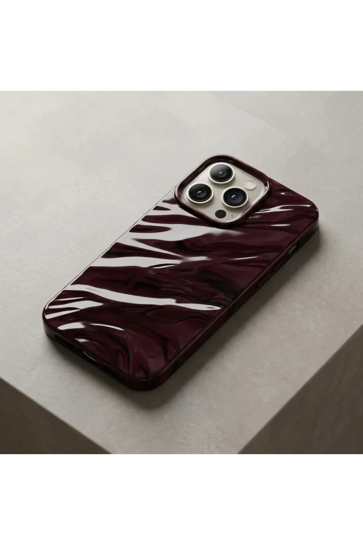 Apple iPhone Uyumlu 15 Promax Chery Dalgalı Kılıf