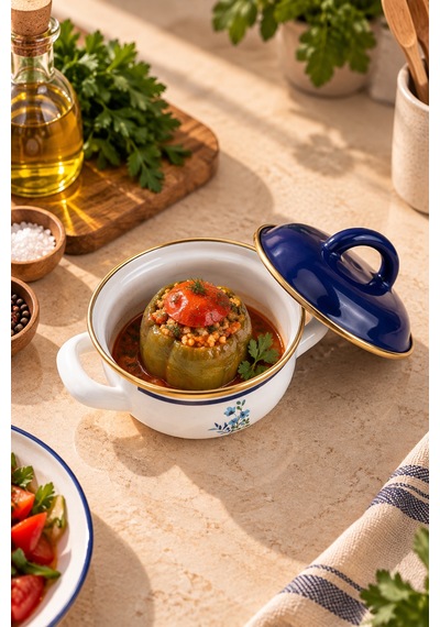 Bernardo Sapphire Emaye Mini Pot 12 Cm Siyah