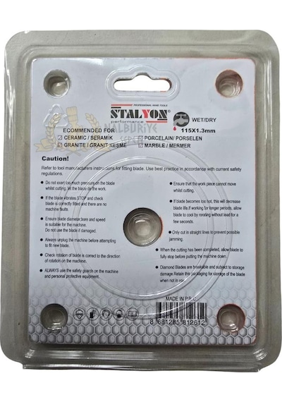Stalyon Seramik Porselen Mermer Granit Hassas Kesme Taşı 115 Mm.