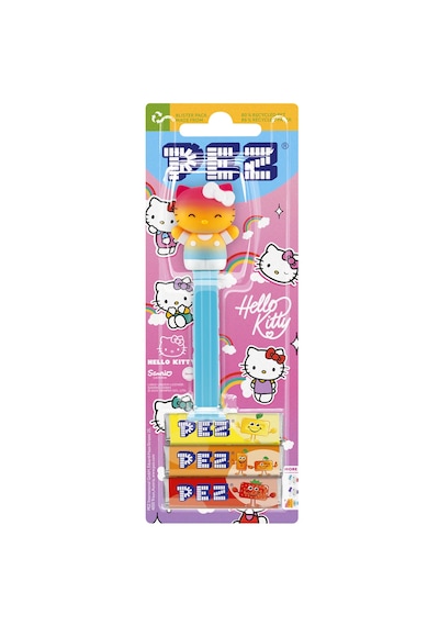 Pez Dispenser Hello Kitty Fullbody Rainbow Meyve Aromalı Şekerleme Makinesi Ve Şekerleme Yedekleri
