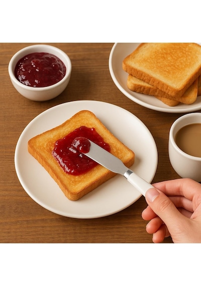 6 Lı Kahvaltı Ve Tereyağı Bıçağı Seti 11 Cm Yayma Bıçakları, Kahvaltılık, Reçel, Krem Peynir