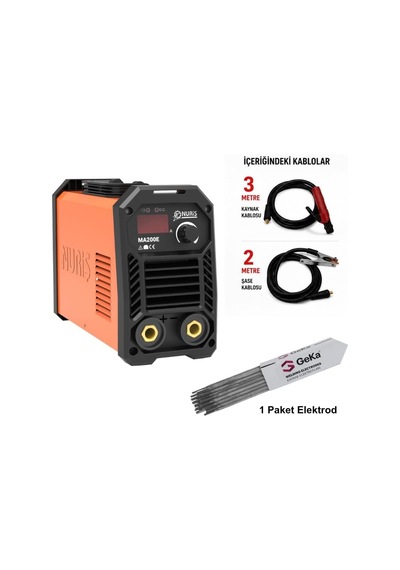 Nuriş Ma200e İnverter Kaynak Makinesi 200a + 1 Paket 2.5mm Elektrot