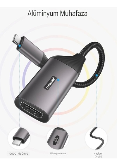 Lemorele 4k Hdmi To Type-c Dönüştürücü Adaptör Hdmi Dönüştürücü