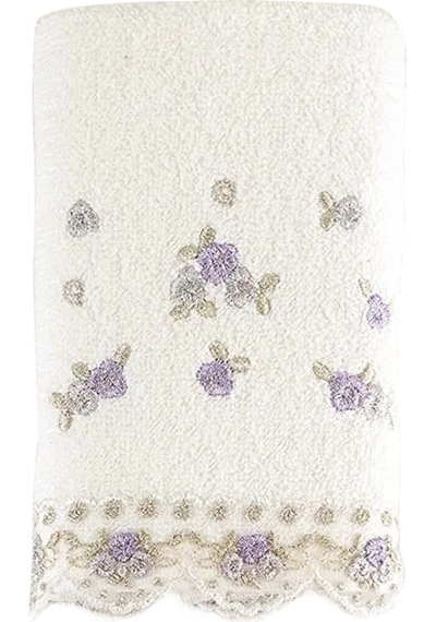 Arliva Home Meltem Bukle Nakışlı Havlu 30x50 Açık Kahve
