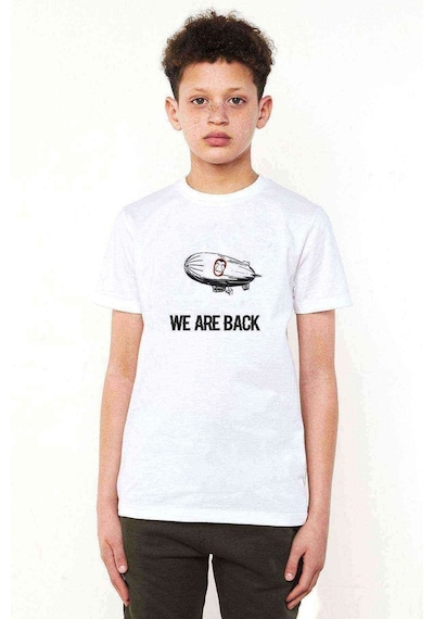 Qivi La Casa De Papel We Are Back Baskılı Unisex Çocuk Beyaz Tshirt