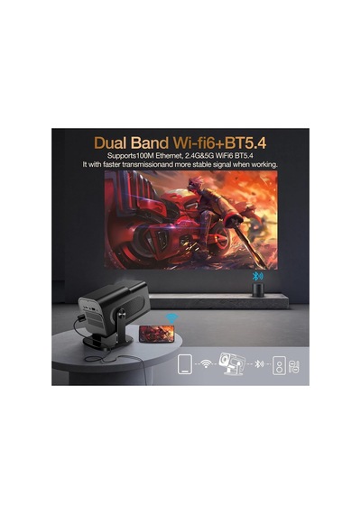 Hy320max Android Projektör + Game Projector Ultra Hd 4k Ev Sinema Yansıtma Oyun Projeksiyon Cihazı