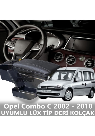 Opel Combo C 2002 - 2010 Uyumlu Premium Deri Kol Dayama Kolçak Lüx Tip