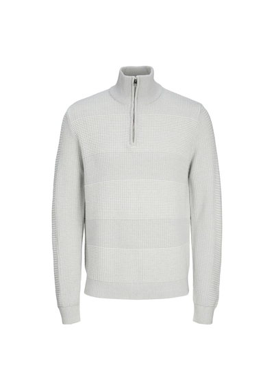 Jack & Jones Büyük Beden Fermuar Kapamali Kazak - Hugo - 12265749 Cool Grey Jack & Jones Büyük Beden Fermuar Kapamali Kazak - Hugo - 12265749 Cool Grey