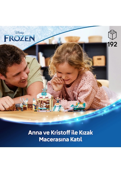 LEGO® ǀ Disney Frozen Anna’nın Kızak Macerası 43256 - 4 Yaş ve Üzeri Prenses Seven Çocuklar için Yaratıcı Oyuncak Yapım Seti (192 Parça)