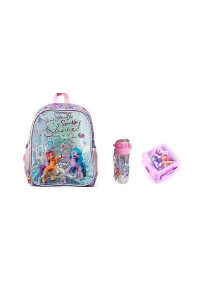 My Little Pony Smile Spankle Shine Anaokul Çantası ,matara Ve Beslenme Kabı Çok Renkli