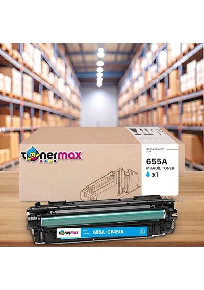 Hp 655a Cf451a Mavi Uyumlu Toner - Çipli / Color Laserjet Enterprise M652 / M653 / Mfp M681 / M682