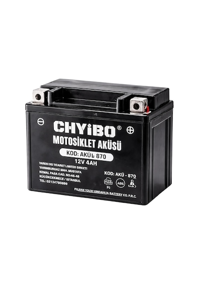 Chyibo Ytx4l-bs 12v 4ah Motosiklet Aküsü 1 Koli 10 Adet 113 70 85