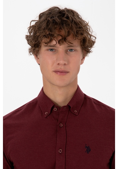 U.s. Polo Assn. Erkek Bordo Gömlek Basic 50316721-vr014 Bordo