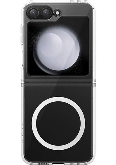 Rba Aksesuar Galaxy Uyumlu Z Flip 6 Kılıf Kamera Korumalı M-safe Sert Pc Rba Porto Kapak - Şeffaf Şeffaf