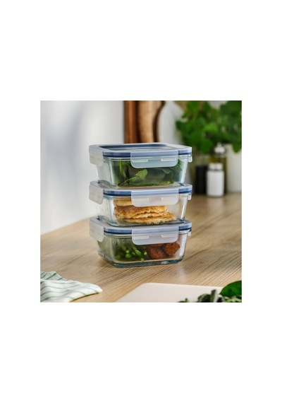 Ikea 365+ Cam Saklama Kabı Seti 600 Ml 3'lü Şeffaf