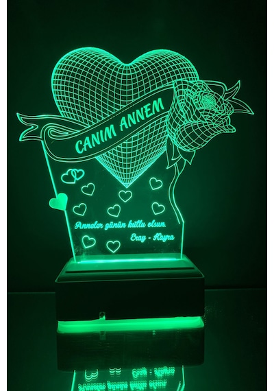 Kişiye Özel Anneler Günü Hediyesi 3D Led Lamba