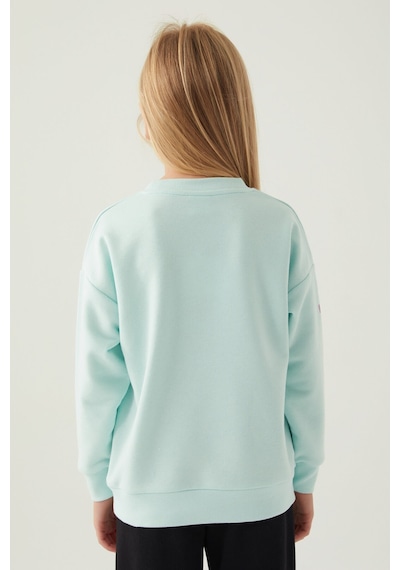 Stitch Puss Yeşil Kız Çocuk Sweatshirt 5274-42779 Yeşil