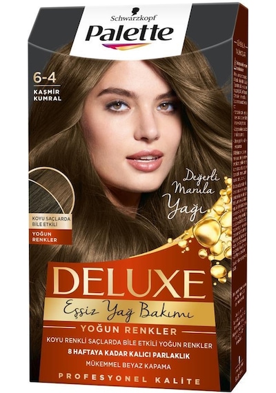 Palette Deluxe Yoğun Renkler 6 - 4 Kaşmir Kumral X 2 Adet Saç Boyas