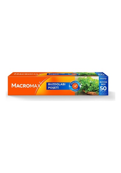 Macromax Buzdolabı Poşeti Büyük Boy 50'li - 8 Adet Tarı