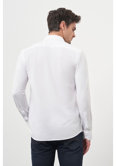 Morven Erkek Beyaz Trend Slim Fit İtalyan Yaka Gömlek 25ms004005600 Beyaz Beyaz