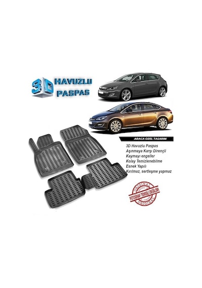 Opel Astra J 3d Havuzlu Paspas A+plus