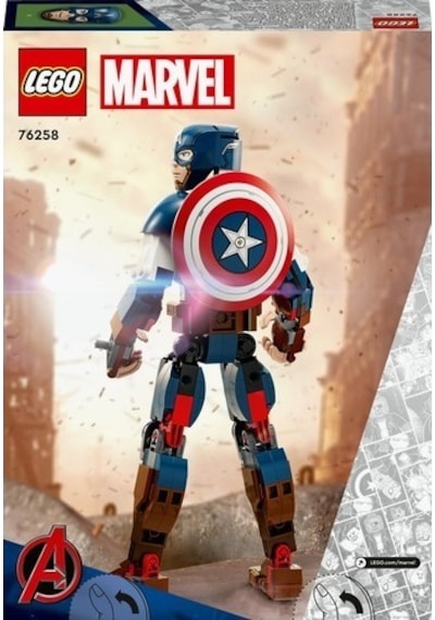 LEGO® 76258 Super Heroes Kaptan Amerika Yapım Figürü 310 Parça