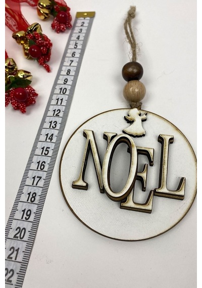 FdayAksesuar Parti Ürünleri Parti Süsleri Ahşap Noel Baskılı Yılbaşı Ağaç Süsü FRDY14194