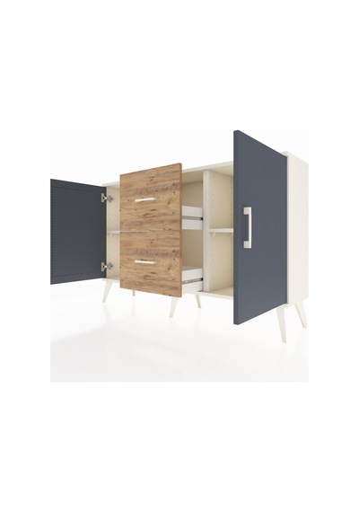 Arges Konsol 2 Raflı 2 Çekmeceli 2 Kapaklı 132x30x83 Aytaşı-antrasit/çam Antrasit/çam Arges Konsol 2 Raflı 2 Çekmeceli 2 Kapaklı 132x30x83 Aytaşı-antrasit/çam Antrasit/çam