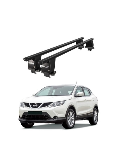 Royal Nissan Qashqai 2014 - 2017 Uyumlu Siyah Kilitli Ara Atkı Port Bagaj Tavan Barı