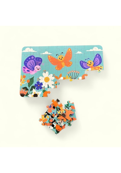 Esatoys Ahşap Butterfly Mini Puzzle 4 Yaş 54 Parça
