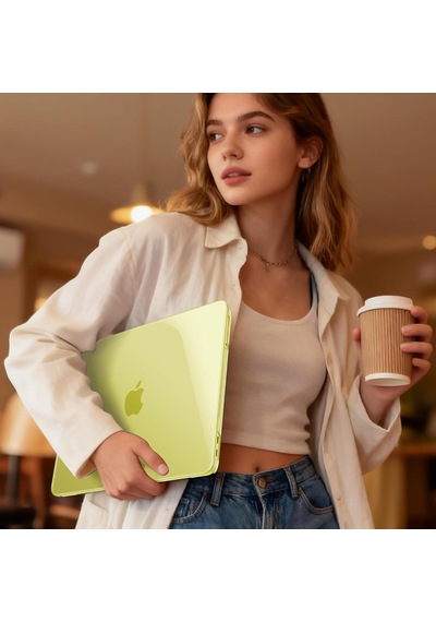 Apple MacBook Neo 13 İnç A3404 Uyumlu Kılıf Kristal Kapak Şeffaf Parlak Tam Koruma Alt Üst Koruyucu
