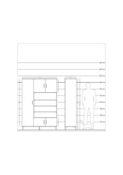 Hyperion Dolap 10 Raflı 5 Kapaklı 132x44x195 Çam-aytaşı/çam Çam Hyperion Dolap 10 Raflı 5 Kapaklı 132x44x195 Çam-aytaşı/çam Çam