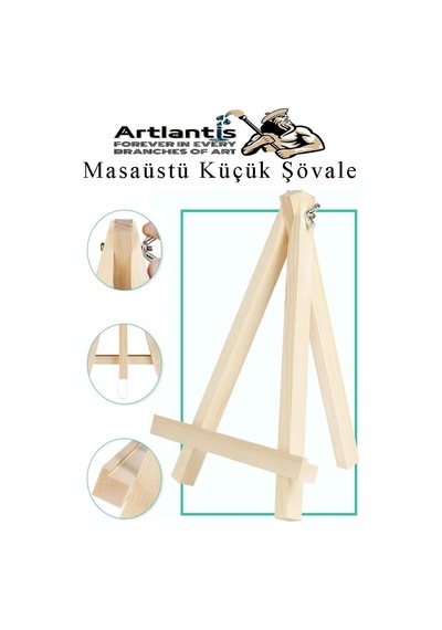 Artlantis Küçük Akrobat Şövale Masaüstü 1 Adet Mini Katlanabilir Tuval Çerçeve Fotoğraf Sövale Ressam Sehbas