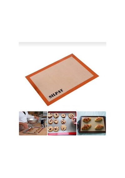 Metalay Fırınlanabilir Kendinden Yağlı Silikon Pişirme Matı-hamur Açma Matı 30x40 40x60silpat