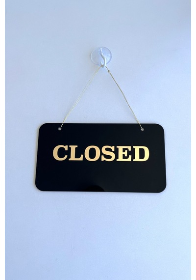 Open / Closed Kapı Tabelası Tüm İşletmeler İçin Şık Ve Sade Tasarım